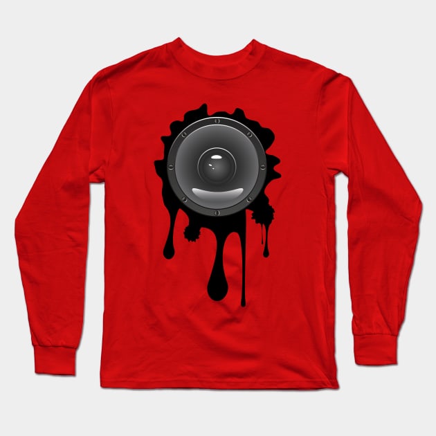 Grunge Audio Speaker Long Sleeve T-Shirt by AnnArtshock